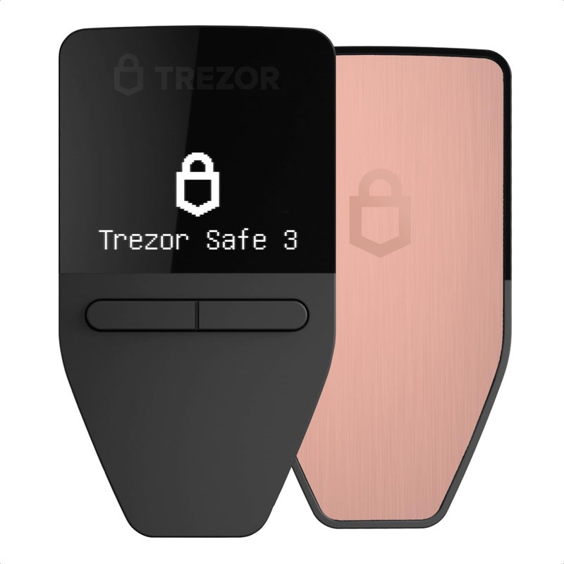 TREZOR محفظة هاردوير آمنة 3 - محمية بكلمة مرور وعناصر أمان - اشترِ، خزّن، وأدر الأصول الرقمية ببساطة وأمان (وردة مجرية) - Image 1